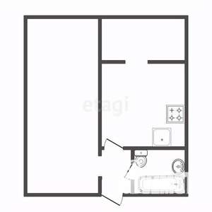 1-к квартира, вторичка, 41м2, 6/17 этаж