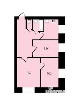 3-к квартира, вторичка, 50м2, 3/5 этаж