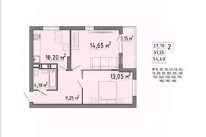 2-к квартира, вторичка, 54м2, 8/21 этаж