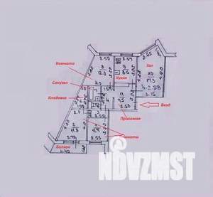 4-к квартира, вторичка, 79м2, 1/9 этаж