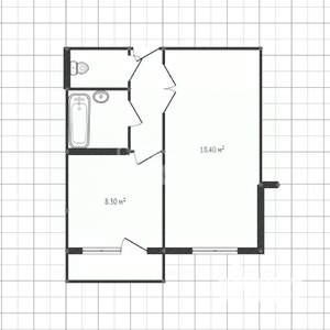 1-к квартира, вторичка, 37м2, 6/9 этаж