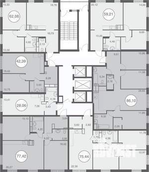 2-к квартира, вторичка, 77м2, 2/25 этаж