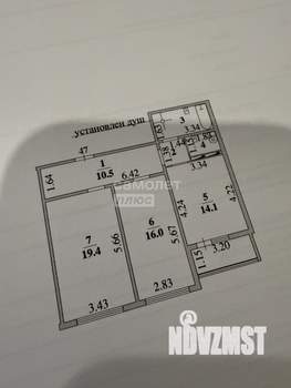 2-к квартира, вторичка, 73м2, 7/13 этаж