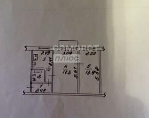 2-к квартира, вторичка, 44м2, 5/5 этаж