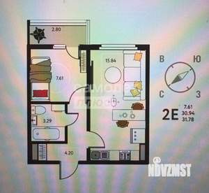 2-к квартира, вторичка, 32м2, 6/18 этаж