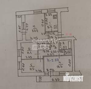 4-к квартира, вторичка, 90м2, 2/9 этаж