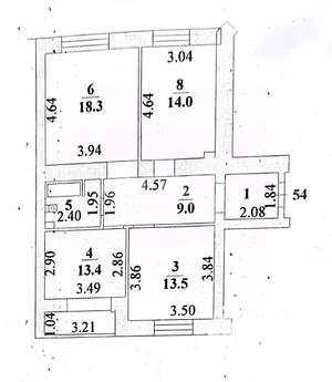 3-к квартира, вторичка, 77м2, 4/15 этаж