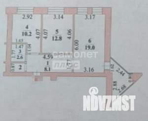 2-к квартира, вторичка, 57м2, 6/14 этаж