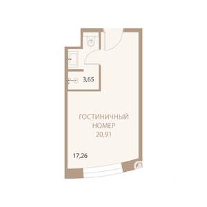 1-к квартира, вторичка, 21м2, 14/23 этаж