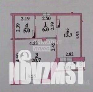 1-к квартира, вторичка, 49м2, 9/12 этаж