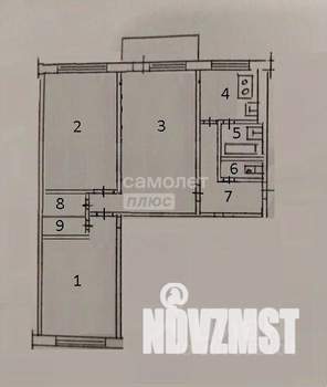 3-к квартира, вторичка, 56м2, 4/5 этаж