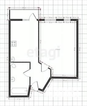 1-к квартира, вторичка, 45м2, 11/13 этаж