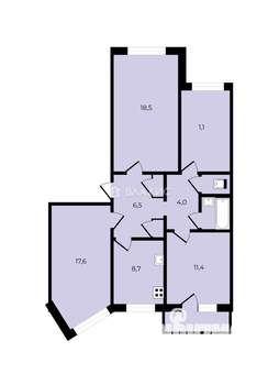 4-к квартира, вторичка, 81м2, 1/9 этаж
