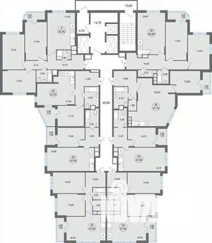2-к квартира, строящийся дом, 53м2, 25/25 этаж