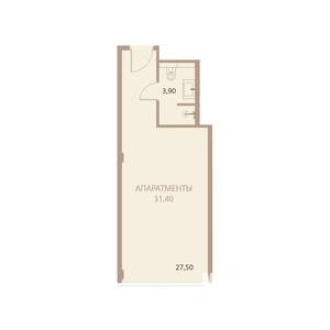 1-к квартира, вторичка, 31м2, 7/8 этаж