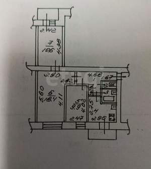 3-к квартира, вторичка, 59м2, 8/9 этаж