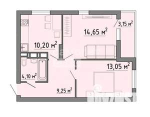 2-к квартира, вторичка, 54м2, 5/19 этаж