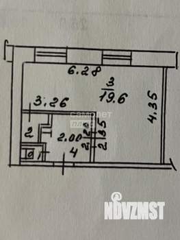 1-к квартира, вторичка, 26м2, 2/5 этаж