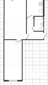 1-к квартира, вторичка, 35м2, 7/9 этаж