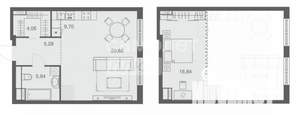 2-к квартира, вторичка, 63м2, 1/25 этаж