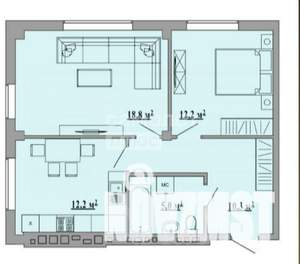 2-к квартира, вторичка, 59м2, 3/5 этаж