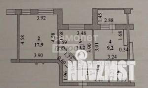 2-к квартира, вторичка, 54м2, 18/19 этаж