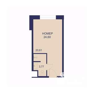 1-к квартира, вторичка, 24м2, 14/23 этаж