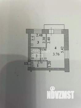 1-к квартира, вторичка, 29м2, 4/5 этаж