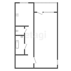 1-к квартира, вторичка, 32м2, 3/25 этаж