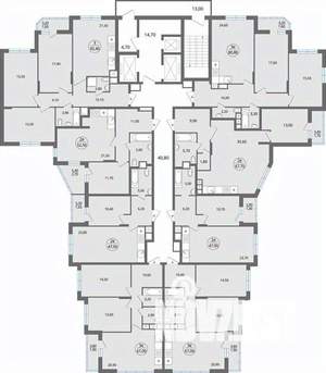 2-к квартира, строящийся дом, 68м2, 23/25 этаж