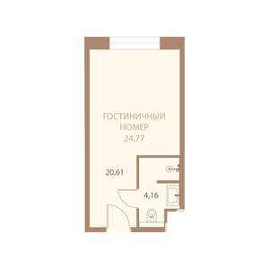 1-к квартира, вторичка, 25м2, 3/23 этаж