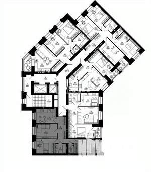 3-к квартира, строящийся дом, 70м2, 8/12 этаж
