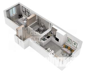 2-к квартира, вторичка, 38м2, 6/17 этаж
