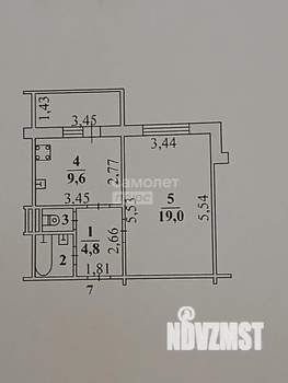 1-к квартира, вторичка, 37м2, 2/10 этаж